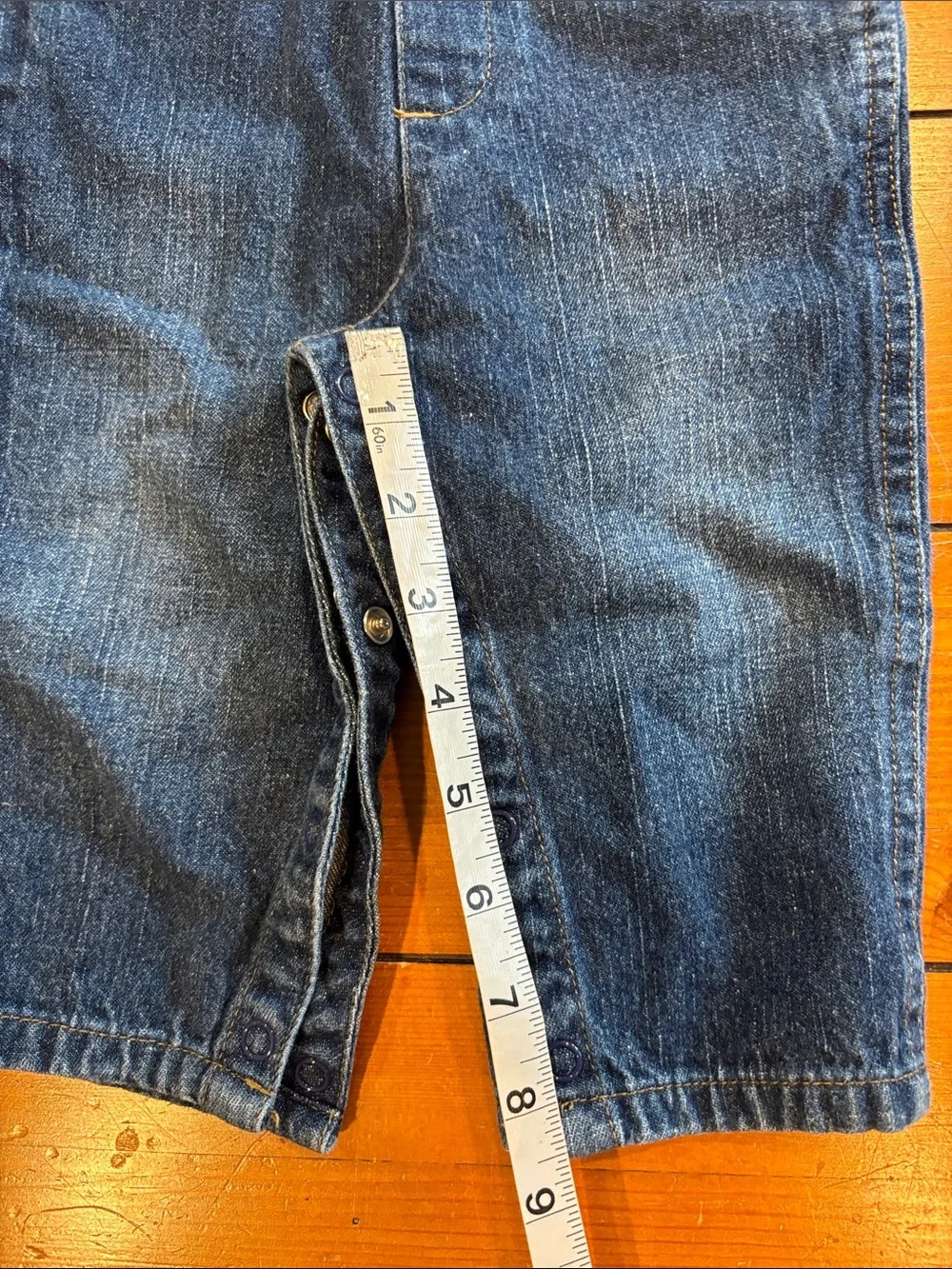 Arizona Jean Company Blue Denim Kids Overalls Size 6-9 Months GUC